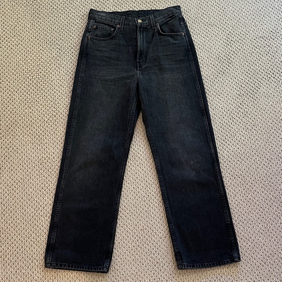 B SIDES Plein Relaxed Straight Washes Black Jeans - Picture 1 of 9